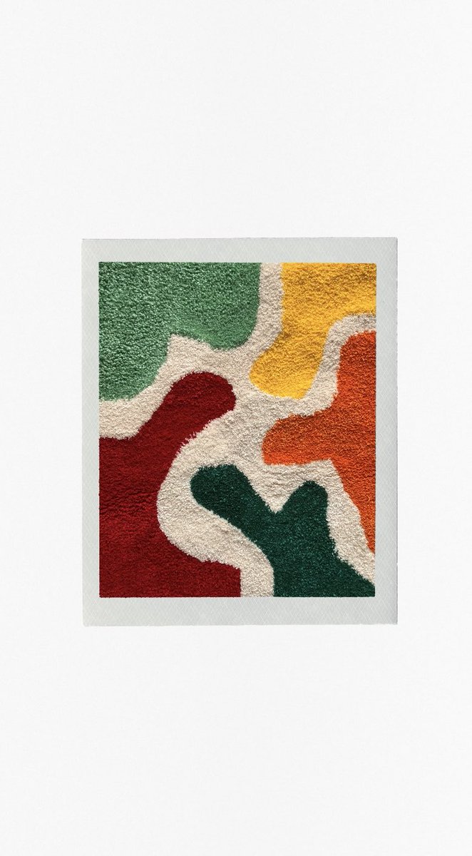 Frafrabia's tweet photo. A few more details are left. What shall I name this rug? 🤔 🧶🪡🖼 https://t.co/1EbQjGe0oh