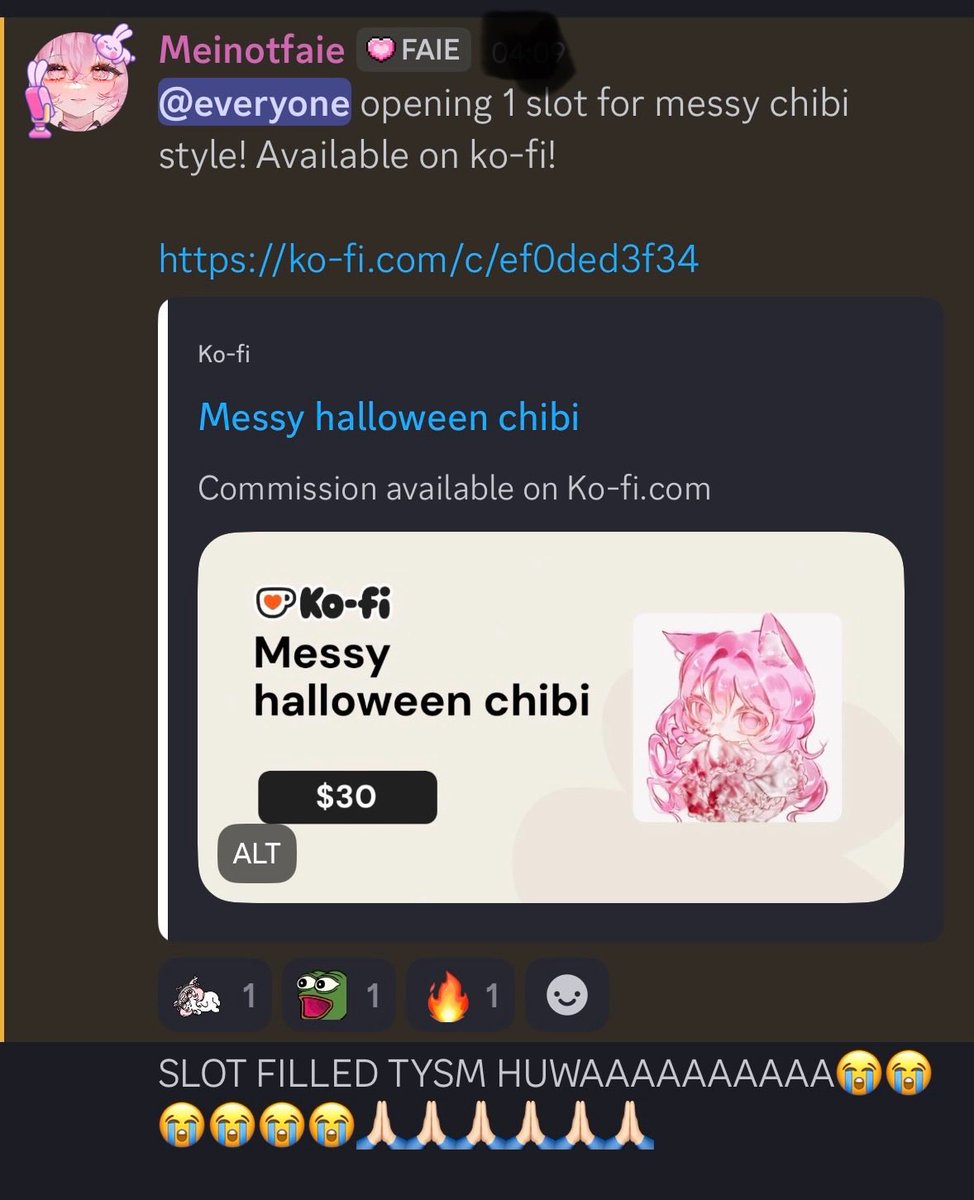 I WANT TO CRY I DIDNT EXPECT ANYONE TO COMMISSION ME FOR A MESSY CHIBI😭😭😭 

Opening commission on impulse again🥹🥹 sorri TvT

(I’ll go cri in my sleep;;;;;-;;;;;;)