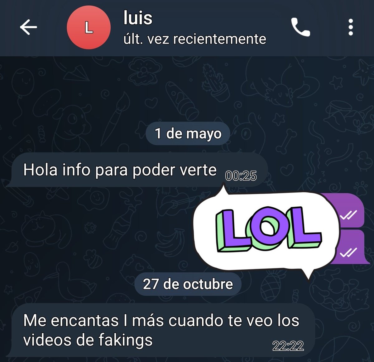Abstenerse de absurdeces ,ni os he preguntado ni me interesa 
Que hablen los que siiiii esten interesados y no me cuenten su vida porque es que me trae sin cuidado 
Gracias