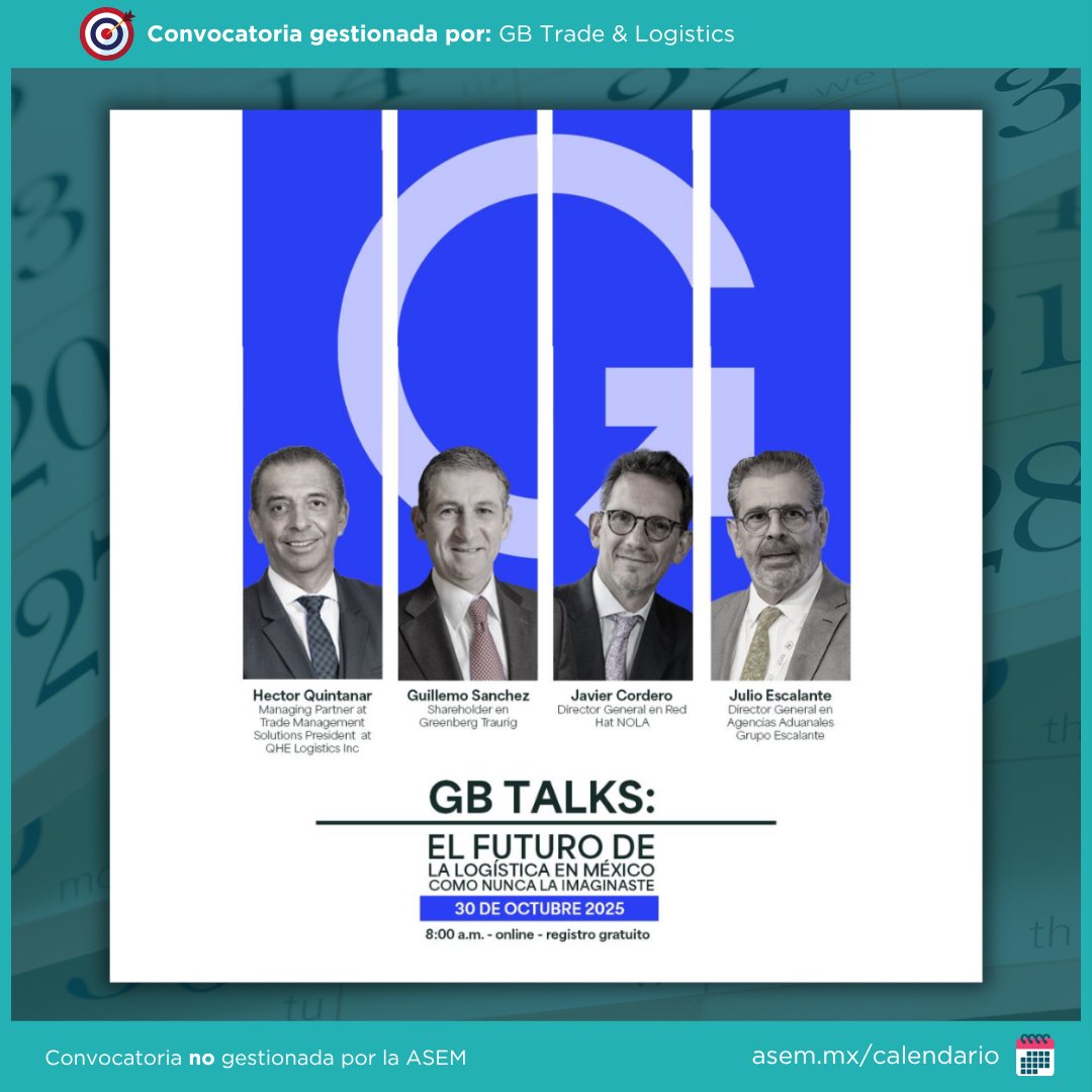 🎯 GB Talks: El futuro de la logística: herramientas y estrategias clave para PYMEs

El Futuro de la Logística Mexicana está por comenzar
Prepárate para descubrir las tendencias, herramientas y estrategias que marcarán el rumbo de la industria en los próximos años.

Temas clave: