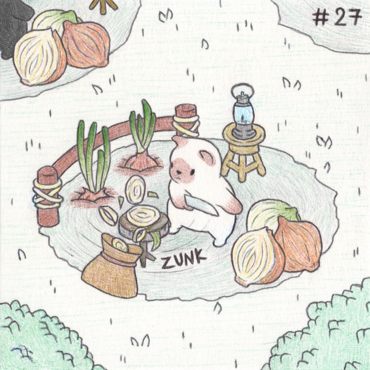 #Inktober2025, Day 27: #Onion.

Hard at work!

#inktober #inktober2025onion #CatsAndSoup #Cat #Cats #art #fanart #traditionalart