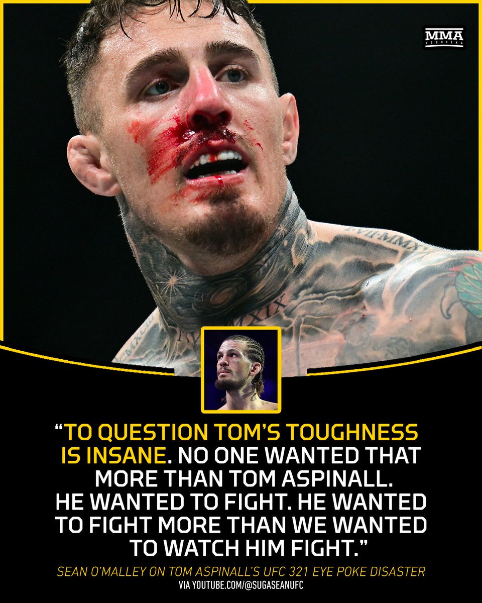 Sean O’Malley defends Tom Aspinall after #UFC321 eye poke disaster

📰 mma-fighting.visitlink.me/Mhr1HZ
