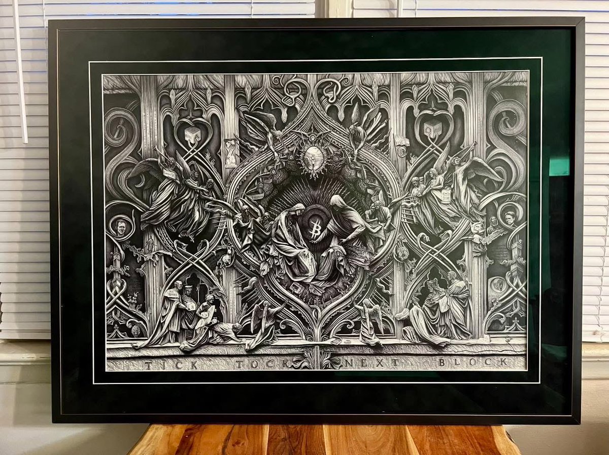 DavidMissimer's tweet image. If you’re looking for the highest quality artwork, then you must check out @bitcoin__apex beautiful drawings and prints. So happy and satisfied with my artwork. Bitcoiners or not, anyone can appreciate these!

Here is mine: