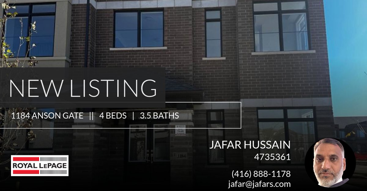 teamjafars's tweet photo. 📍 New Listing 📍 Take a look at this fantastic new property that just hit the market located at 1184 Anson Gate in Oakville (jm Joshua Meadows). Reach out here or at (416) 888-1178 for more information https://t.co/moquEkC4tB https://t.co/Wdzeg5SwfK