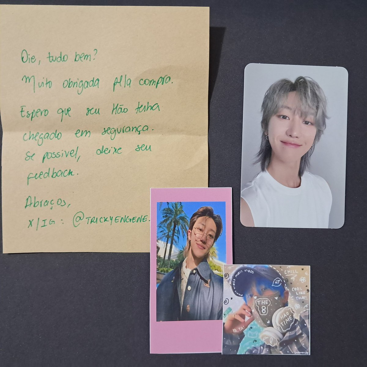 Feedback mega positivo pra <a href="/trickyengene/">vi</a> que foi uma querida me vendendo esse Hao cururu, taaaao lindo 🤧 chegou tudo direitinho, com mimos e essa cartinha. Muito obrigada pela sua venda e pela paciência também. Espero comprar mais contigo. Até a próxima 🧡✨️