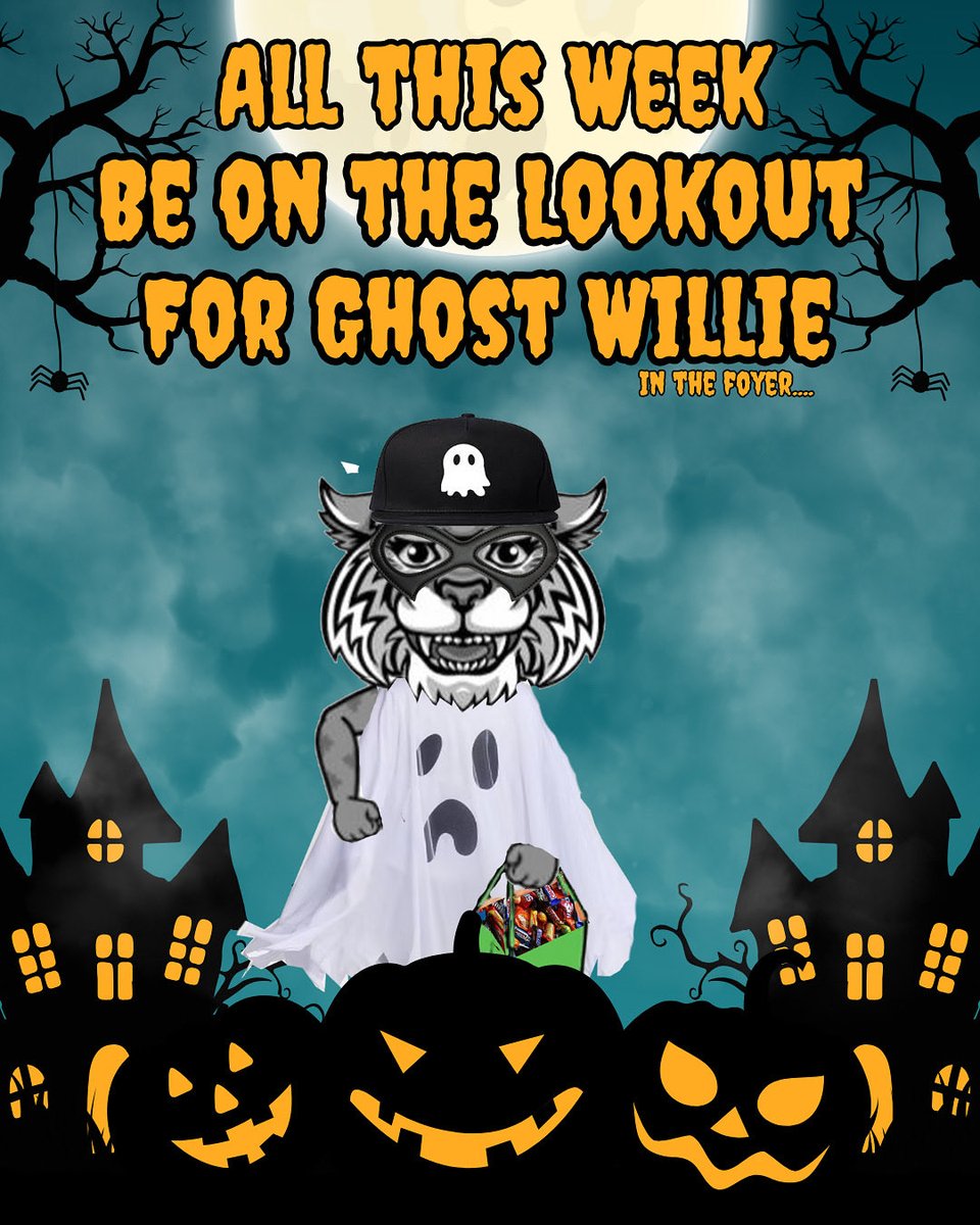 It’s Halloween Week! Be sure to participate in our Spirit Week and be on the lookout for Ghost Willie for Halloween treats!