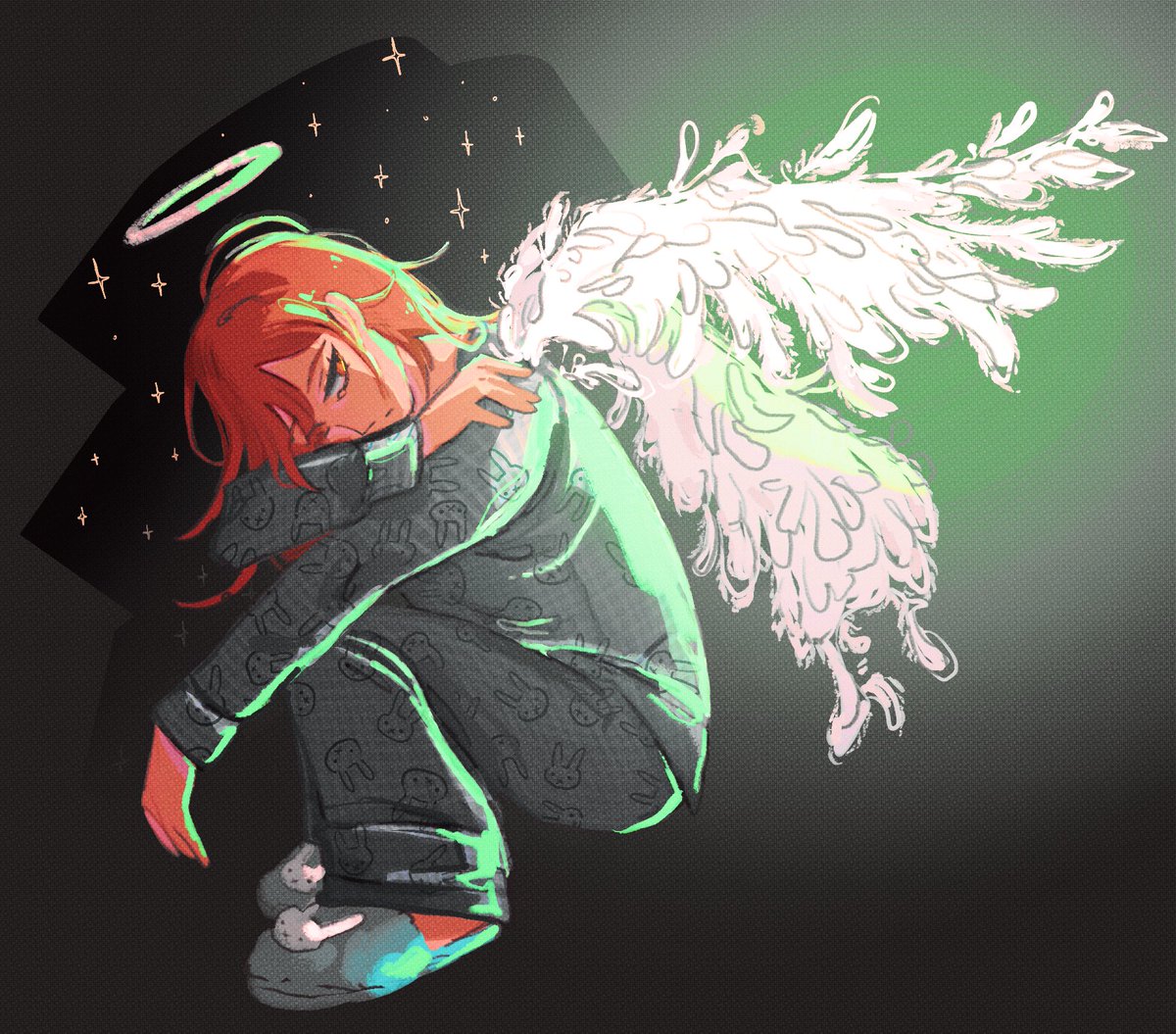 saintekitty's tweet image. angel devil 🐇