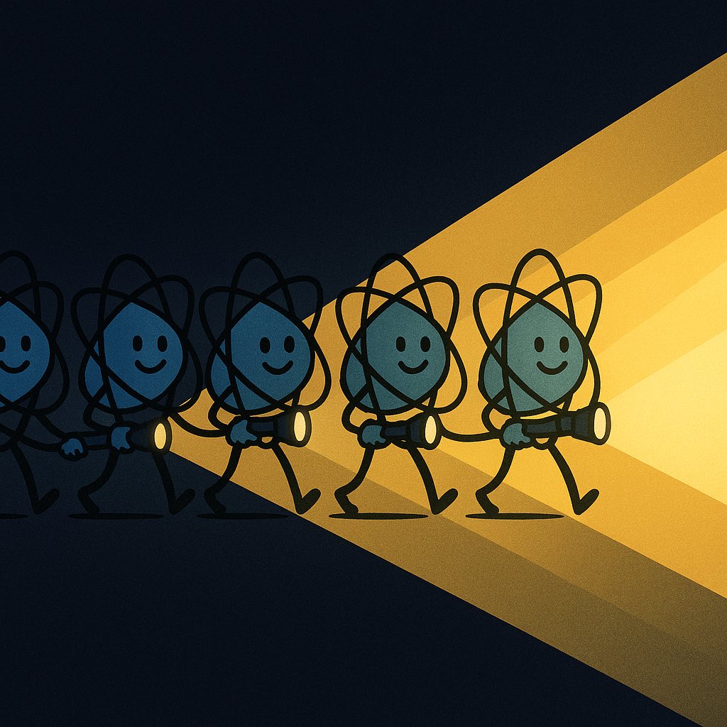 aryanavdeep8's tweet photo. The prediction in question highlights the observer-dependent nature of the properties of a quantum field. We find that atoms in a bunch, acting together, can be extremely good sensors. Maybe useful for several other effects of similar spirit. (illustration helped by @ChatGPTapp) https://t.co/MWUvMhhGBc