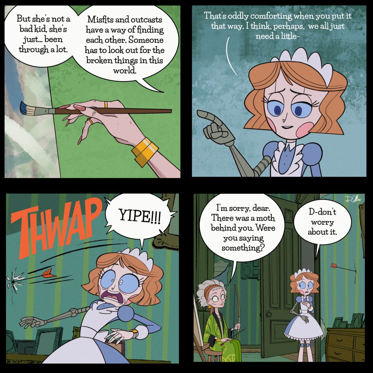 Emmy_the_Robot's tweet image. Broken Things

Aunt Ginny shares some memories with Emmy.

#emmytherobot #webtoon #webcomics