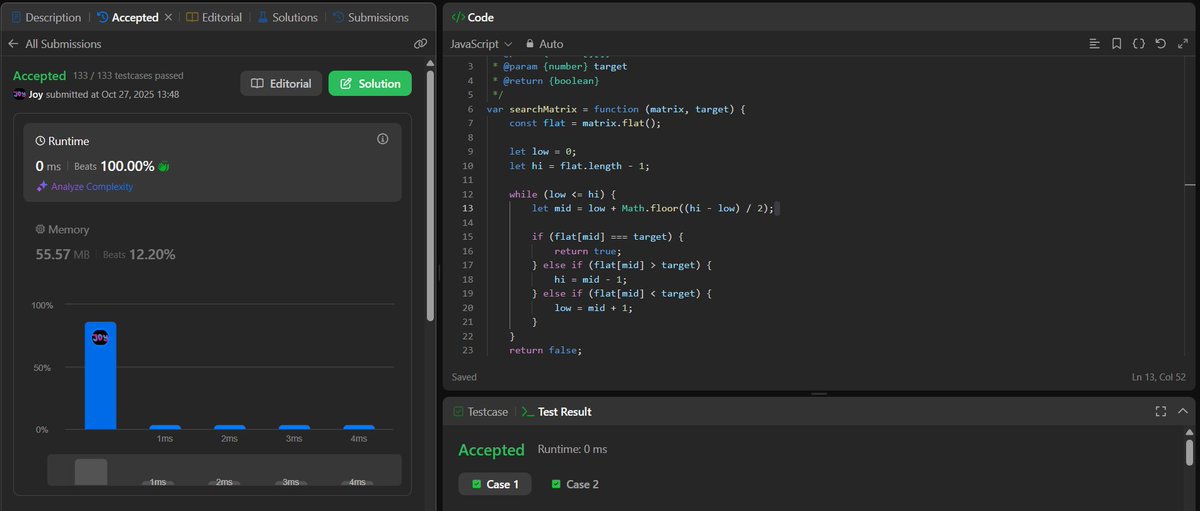 blaq_coder's tweet image. Day 28/100 of #100DaysOfCode  
- Started learning Binary Search in depth to strengthen my understanding  
- Solved 3 LeetCode problems  
- Learned about the Mutation Observer API 👀   
#100DaysOfCode #FrontendDev
