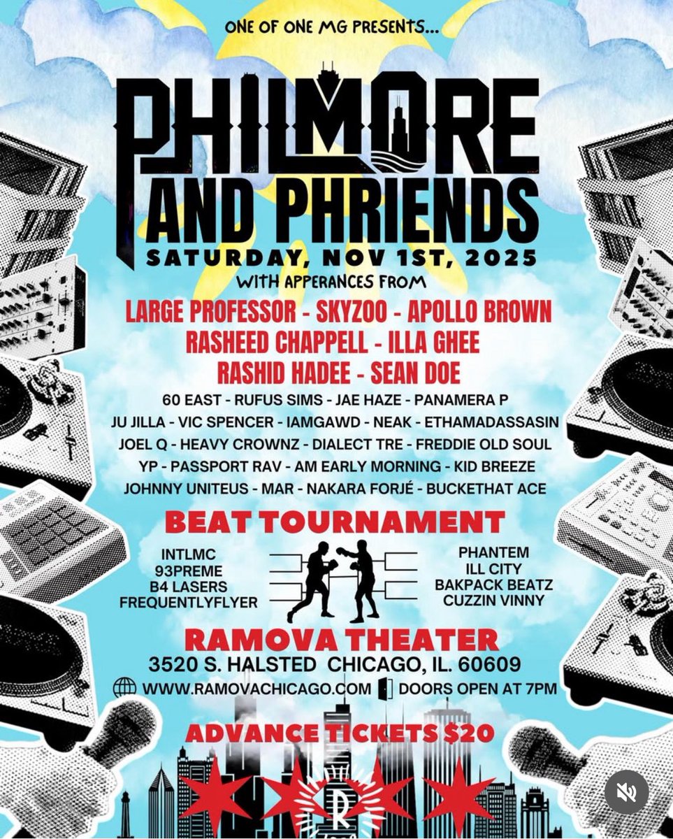 60east909's tweet image. I’m in Chicago this Saturday alongside Large Professor, Skyzoo, Apollo Brown and many more! Bout to be crazy b ✈️