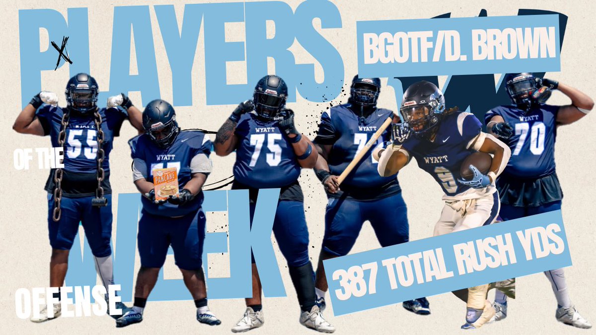 Players of the Week: Congrats the the BGOTF Oline for racking up almost 400 yards rushing.