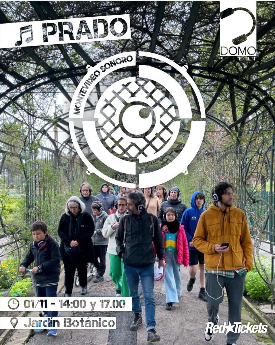 🌳PRADO

🎵El sábado volvemos a caminar los senderos y las canciones del barrio jardín.

🍂Desde <a href="/JaimeRoosUy/">Jaime Roos Oficial</a> al Rosedal y desde el Jardín Botánico hasta <a href="/latriplenelson/">La Triple Nelson</a>. 

🎵Con la tecnología de Domo Silent y la guía de <a href="/CDopico/">CarlosDopico</a>.

⏰1/11 - 14:00 y 17:00
👉 <a href="/RedTicketsUY/">RedTickets Uruguay</a>