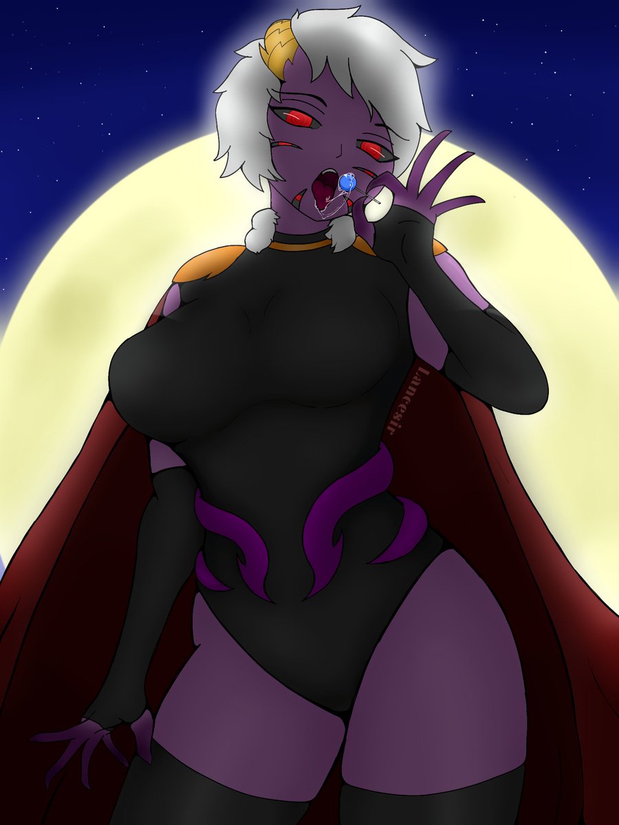 lancesir01's tweet photo. Kiki has a sweet tooth 
#digitalart #monstergirl #oc #drawing https://t.co/QI6rJqDbdx
