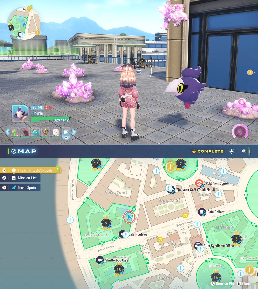 winxybee's tweet photo. here's some areas in legends z-a with a large amount of mega crystals for quick farming

may turn this in to a thread if i can be bothered to find more &amp; document

*circled in red in the last pic is another area with alot of crystals it just doesn't load on my screen https://t.co/Fk5gAveEt6