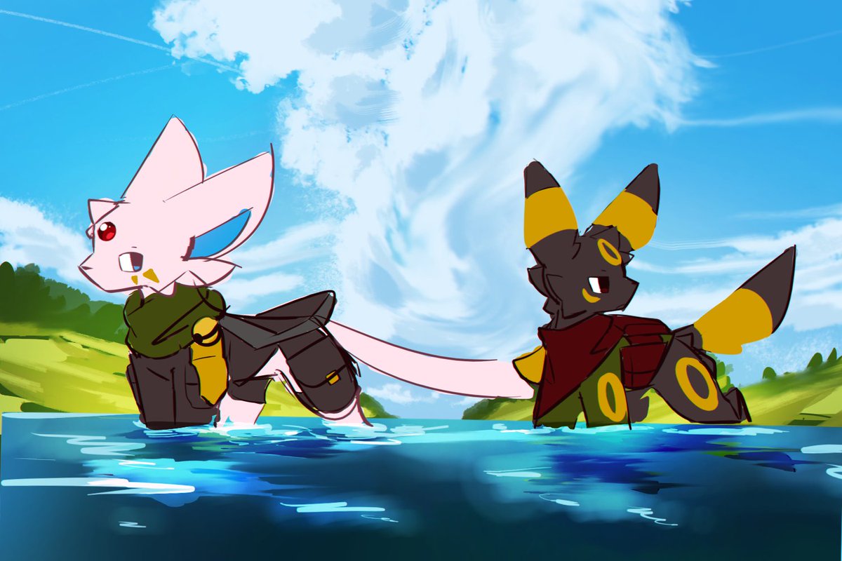 PotatoChipFury's tweet image. Uhhh I haven&apos;t posted in a while so have this random old art lmao
#espeon #umbreon #eeveelution #PMD