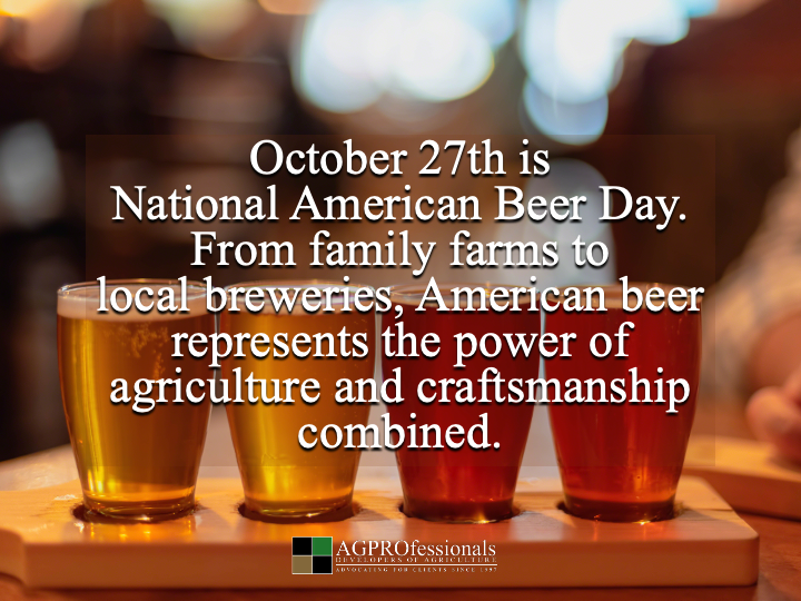 AGPConsult's tweet image. 🍺 It’s #NationalAmericanBeerDay!

From barley fields to hop farms, agriculture powers every craft beer. 🌾🇺🇸

#FarmToGlass #AgCommunity #CraftBeer #AgStrong