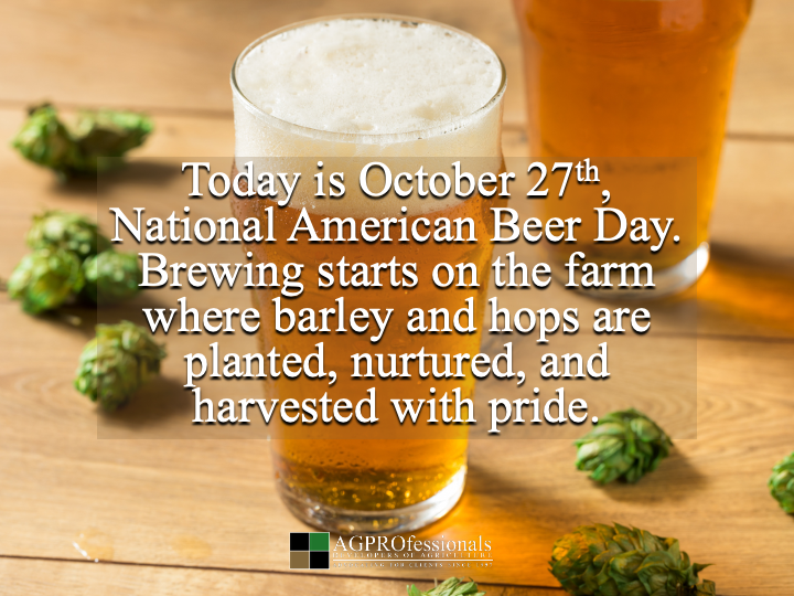 AGPRealEstate's tweet image. 🍺 It’s #NationalAmericanBeerDay!

From barley fields to hop farms, agriculture powers every craft beer. 🌾🇺🇸

#FarmToGlass #AgCommunity #CraftBeer #AgStrong