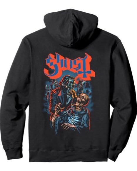 My new shirt and hoodie design for <a href="/thebandGHOST/">Papa V Perpetua</a> “grave robber” 🧟‍♂️🪦💀
