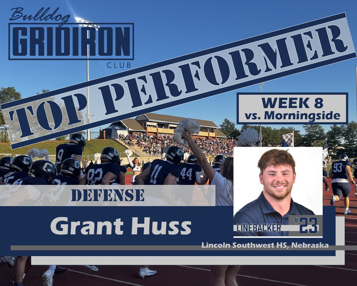 Week 8 Top Performer - Defense
Grant Huss #23
<a href="/HussGrant/">Grant Huss</a>
gpacsports.com/sports/fball/2…