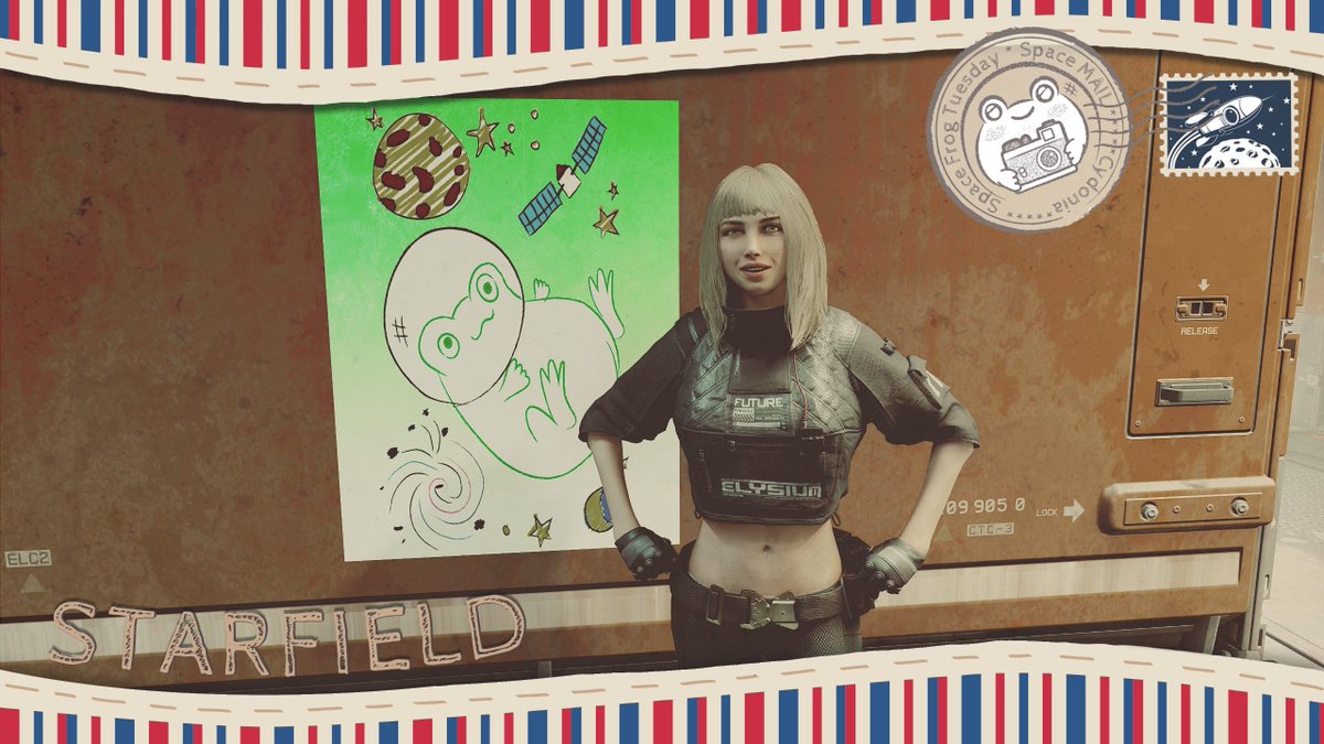 最後の #SpaceFrogTuesday 
自由投稿ということでしたが、せっかくなのでスぺフロと共に。
ALTに蛇足あります😂

ｴﾋﾞｰﾏﾏさん 運営のみなさん
参加されたみなさん
１年間ほんとうにありがとうございました！🥹🫶

寂しくなりますが笑顔で「まったねー！（by レネー）」

#Starfield