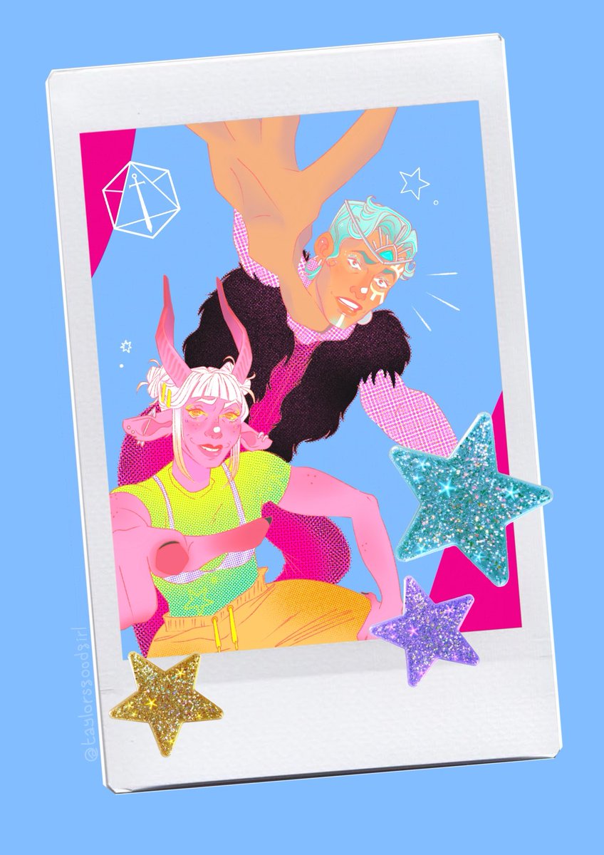 my version of them in that iconic picture🩵🩷 #criticalrolefanart #criticalrole #criticalrolespoilers