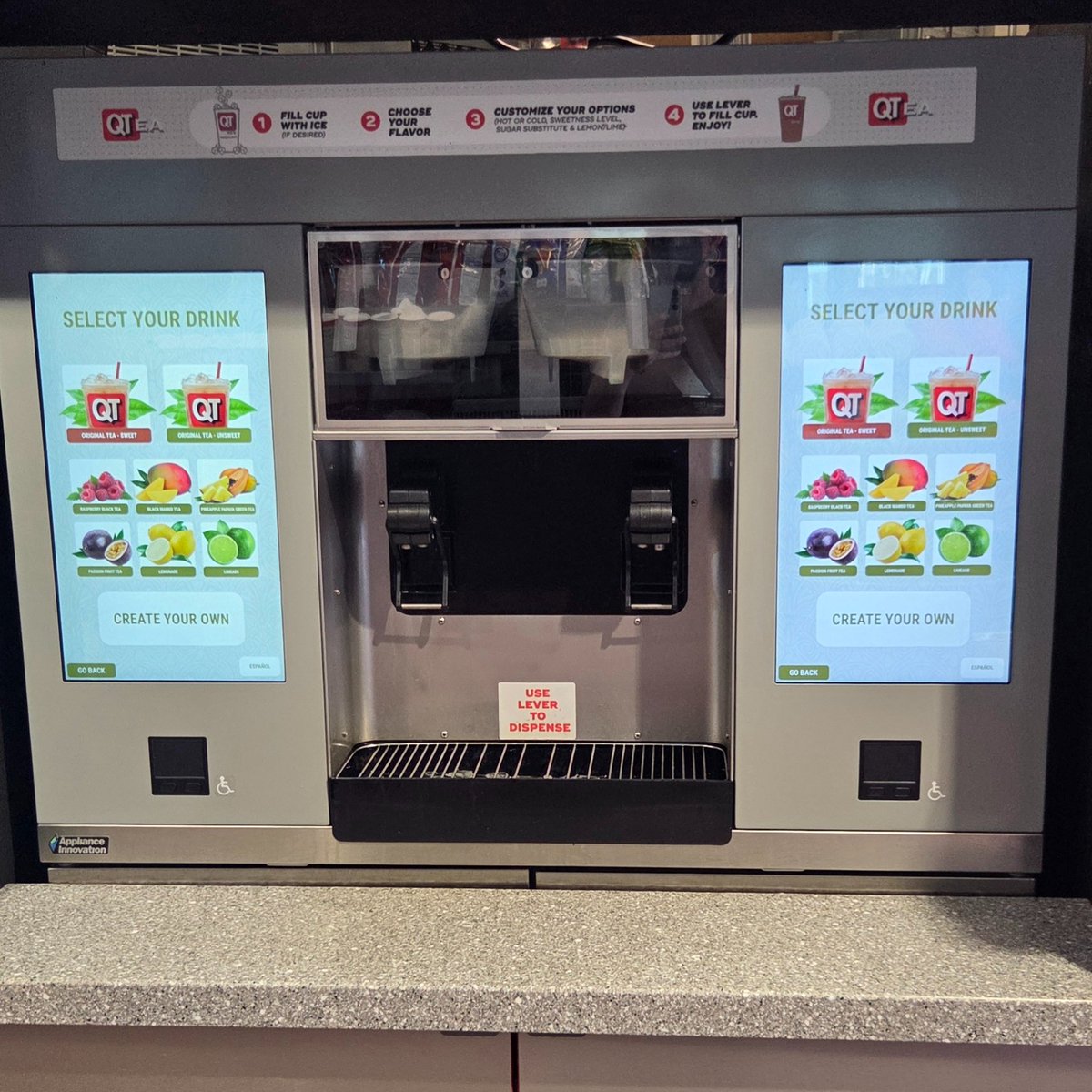 .@quiktrip first they kill off fresh steeped cold brew, now they killed off fresh brewed tea. Garbage. No real reason to visit QT anymore, I'm a Costco gasser. Buncha fruit flies swarming this thing, too.