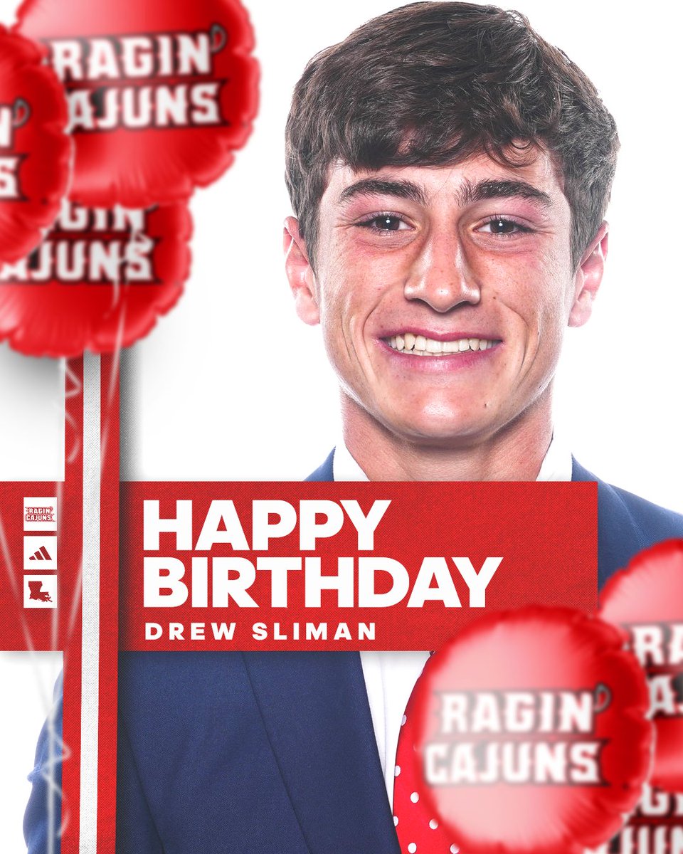 Sending 𝗛𝗔𝗣𝗣𝗬 𝗕𝗜𝗥𝗧𝗛𝗗𝗔𝗬 wishes to freshman Drew Sliman 🎉🎂🥳

#GeauxCajuns