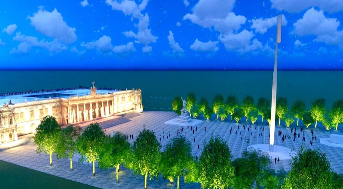 Nueva explanada de los héroes. Nuevos héroes en la explanada 32 sabinos, 32 ébanos, arbustos, herbáceas, polinizadore