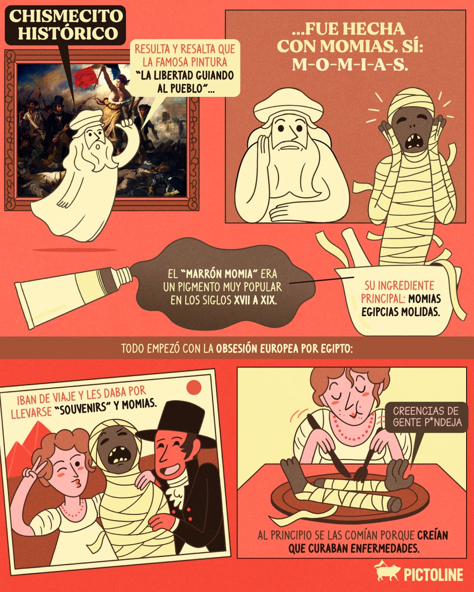 pictoline's tweet image. 🖌️ El arte del siglo XIX tenía alma… y cuerpo 🫠
#arte #delacroix #pinturas #pigmentos #marron #momias #egipto #historiadelarte #historia #cultura #sociedad #pictoline