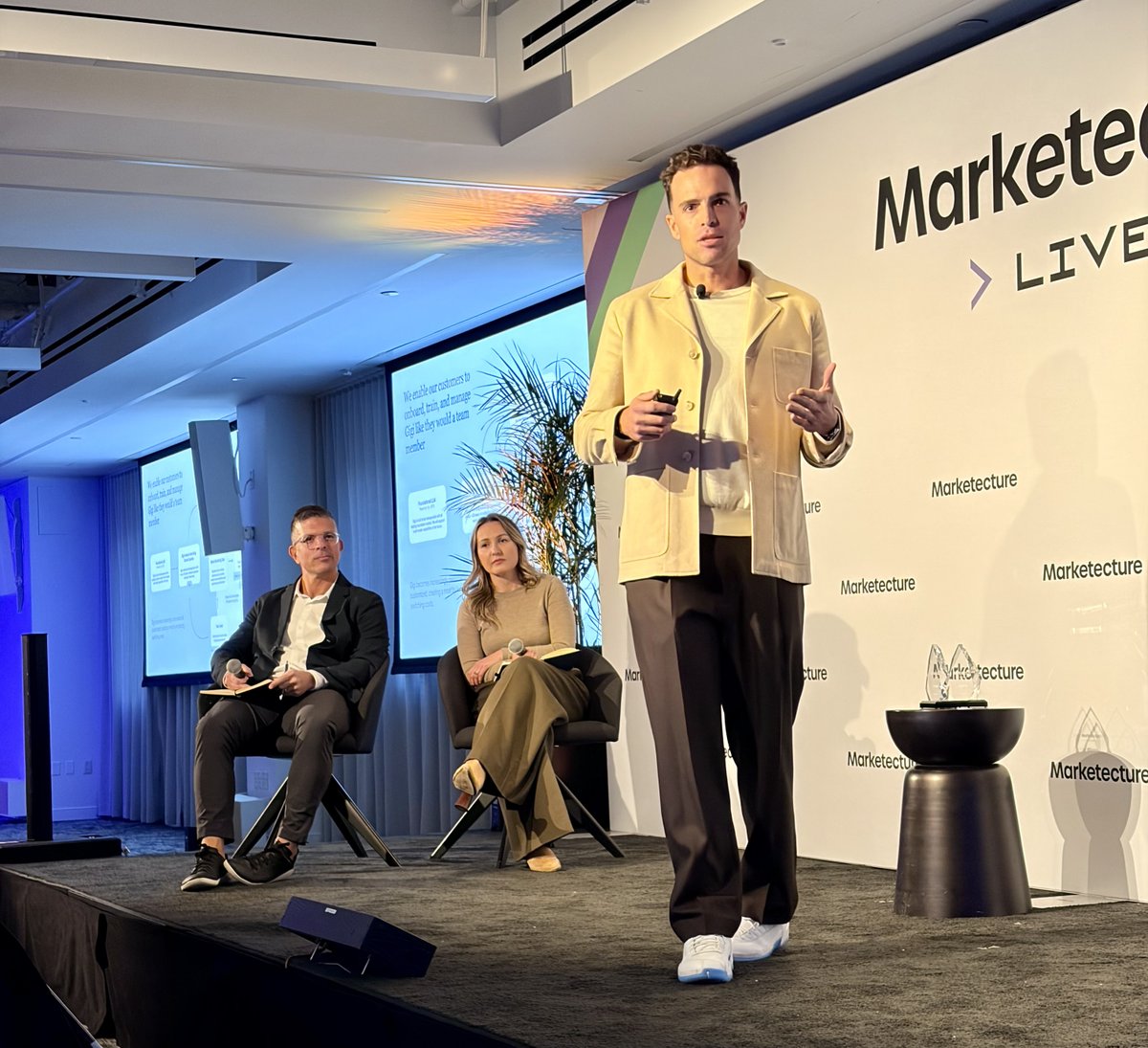 Earlier today I had the pleasure of sharing the <a href="/gigico_ai/">Gigi</a>  story at #marketecturelive from <a href="/marketecturetv/">Marketecture</a>. 

This was the first time we've given a live demo of Gigi, and it was so awesome to see people's live reaction to what we've built.

It's clear to us the way we buy and