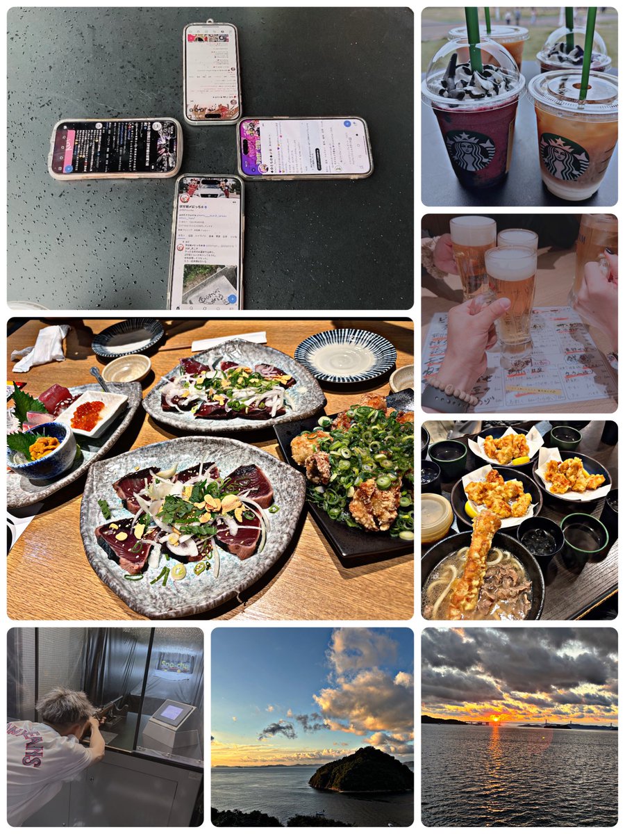 ¨̮
　おは(՞- -՞)ᶻᶻᶻ

　4泊5日旅行🚅🤍
　の内、2日間はともさんにっちさんと🤍

　神戸で合流~からのﾗﾝﾁ🤍
　ｽﾀﾊﾞで荒野して🤣天気悪くて夜景は
　見れなかったけど居酒屋でわいわい🍻🤍

　明日香川こないんですか？に行く！の
　即答してくれる2人ᶫᵒᵛᵉ🤣🤍