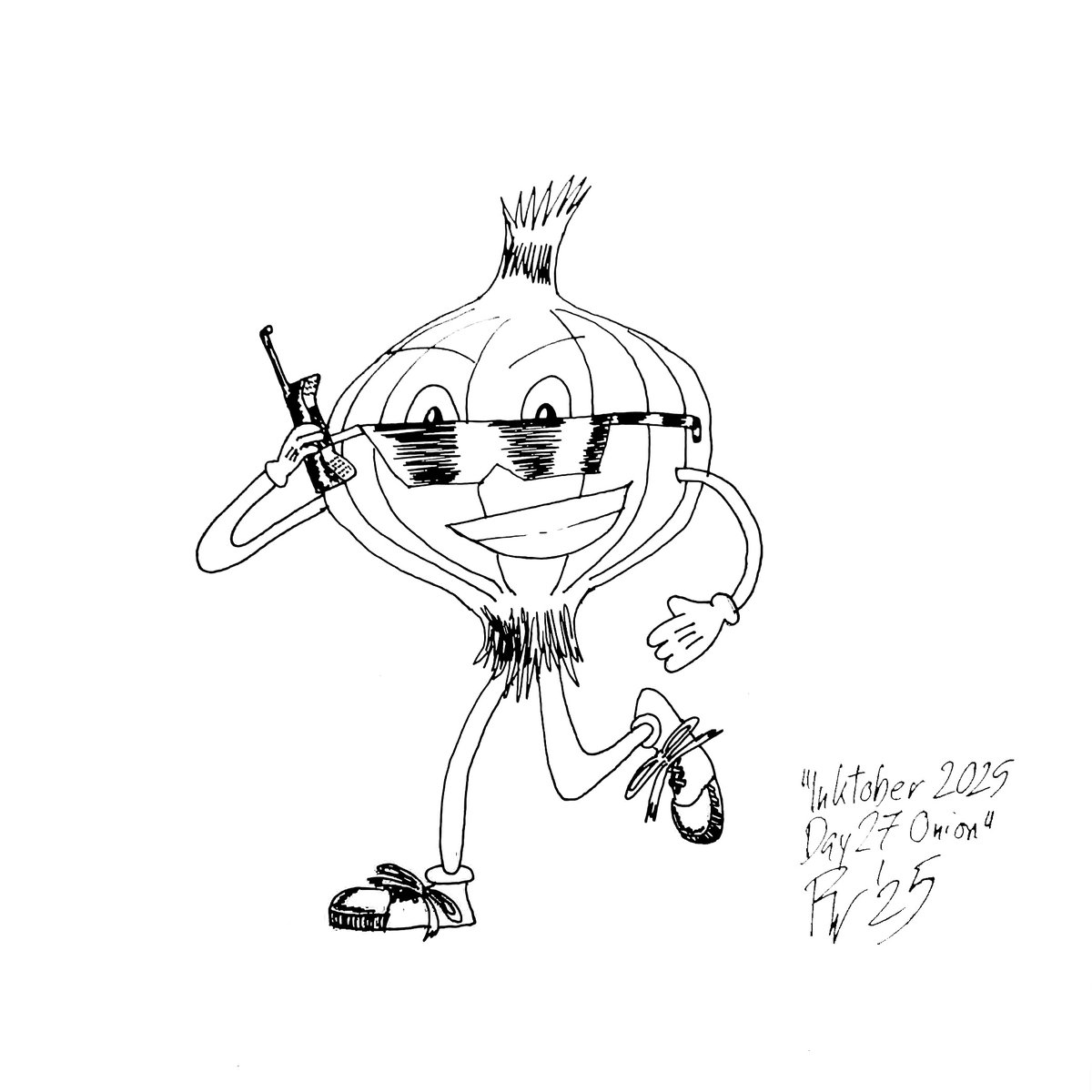 Day 27 "Onion" #Inktober2025  By Robert Walker #Inktober2025day27 #inktober_perfectchallenge2025  #Inktober   #inktober2025onion instagram.com/robert_walker_…