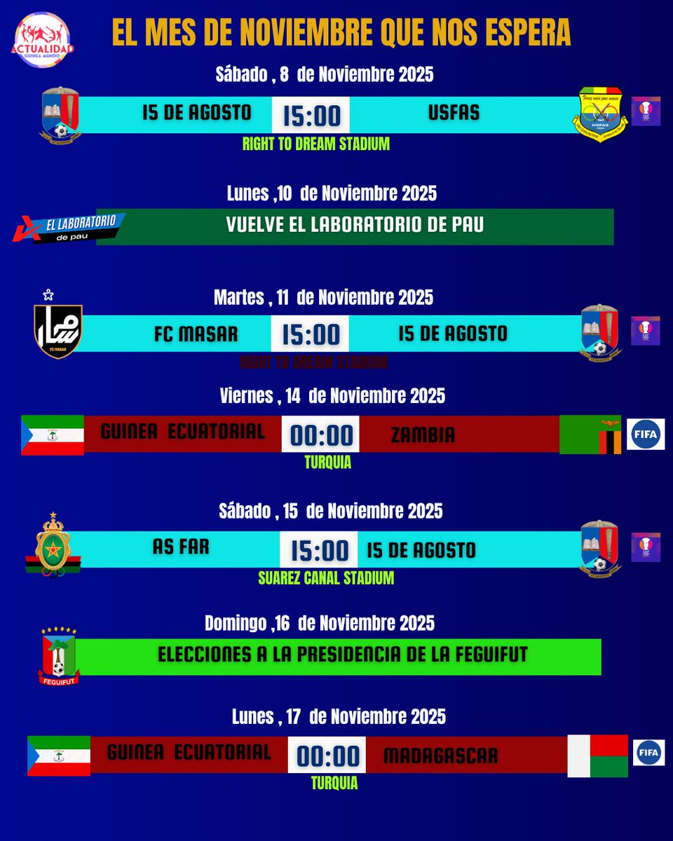 El apasionado mes de Noviembre que nos espera