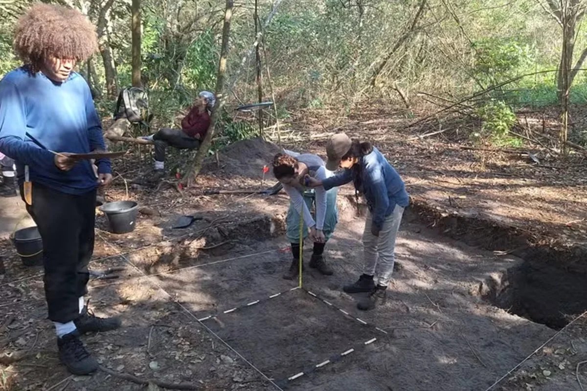 Metropoles's tweet photo. ➡️   Pesquisadores descobrem 17 sítios arqueológicos em Niterói

Escavações identificam 17 sítios arqueológicos e vestígios indígenas, revelando ocupações humanas milenares na região

Leia: https://t.co/lW2Tmv5x0E https://t.co/ECwddqQ7ye