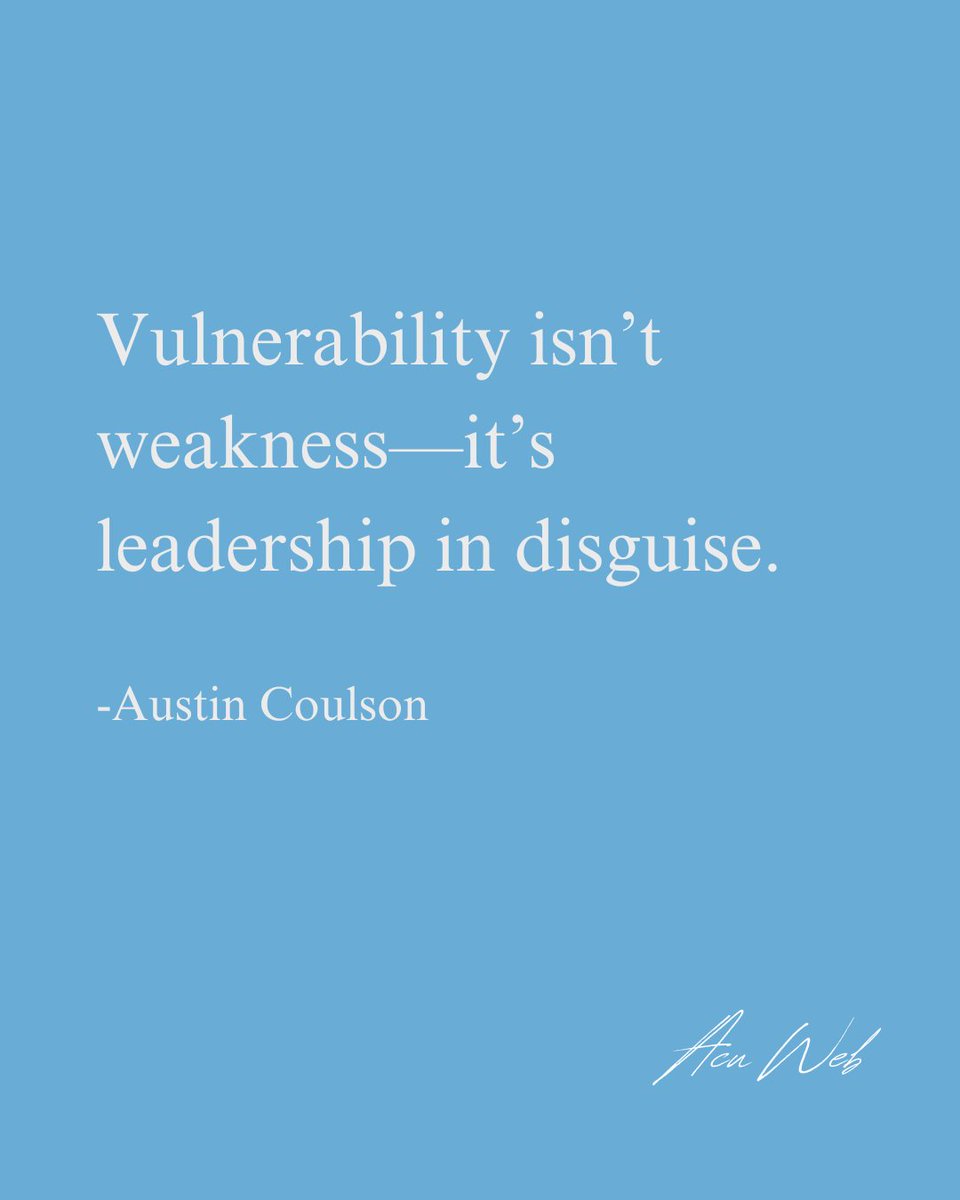 ACUWebServices's tweet image. True leadership isn’t about having all the answers — it’s about having the courage to be real, honest, and open. Vulnerability builds trust and inspires growth.

#ACUWeb #Leadership #Authenticity #BusinessGrowth #TeamCulture #DigitalMarketing