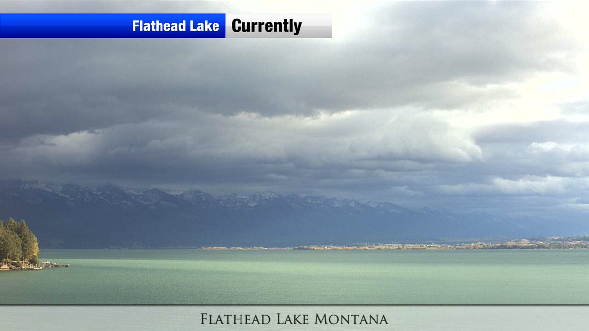 MarkHeyka's tweet image. I absolutely love the latest weather cam shot from Flathead Lake. The dark clouds and Mission Range with the sun peaking out at Flathead Lake!
 #NonStopLocal #ABCFoxMontana #mtwx