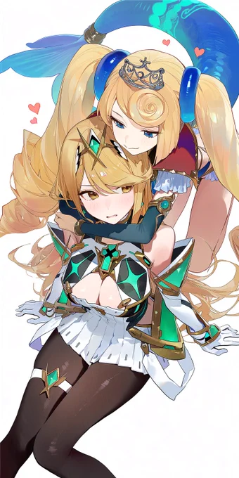 Sheba and Mythra / リンネとヒカリ Commission #Xenoblade2 #ゼノブレイド2