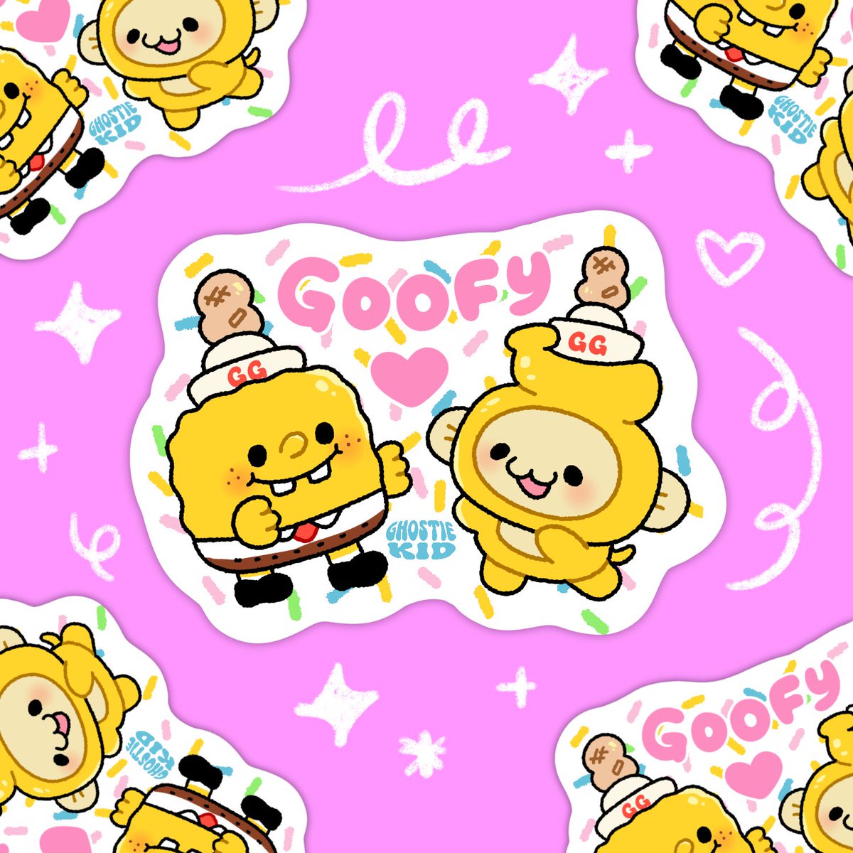 ghostiekid's tweet photo. GOOFY GOOBERS!! Last few days to sign up to get these stickers for this month’s sticker club!! https://t.co/h8HXduh0Rn