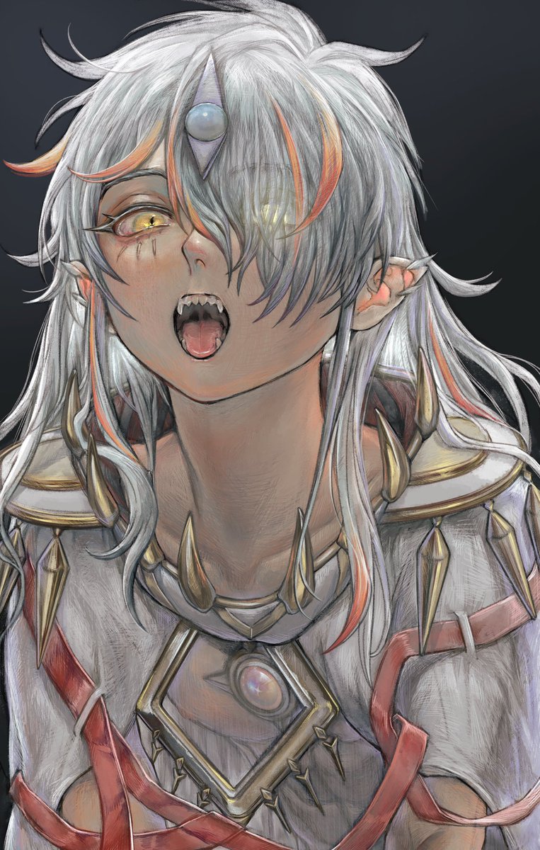 「白き竜の落胤 #OCGファンアート」|☢のイラスト