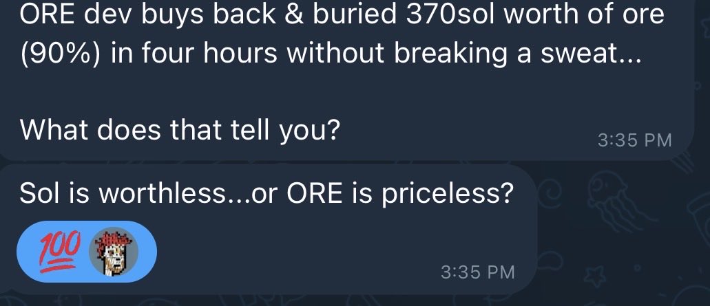 Community is bullish on <a href="/OREsupply/">ORE</a> is an understatement.

$ORE