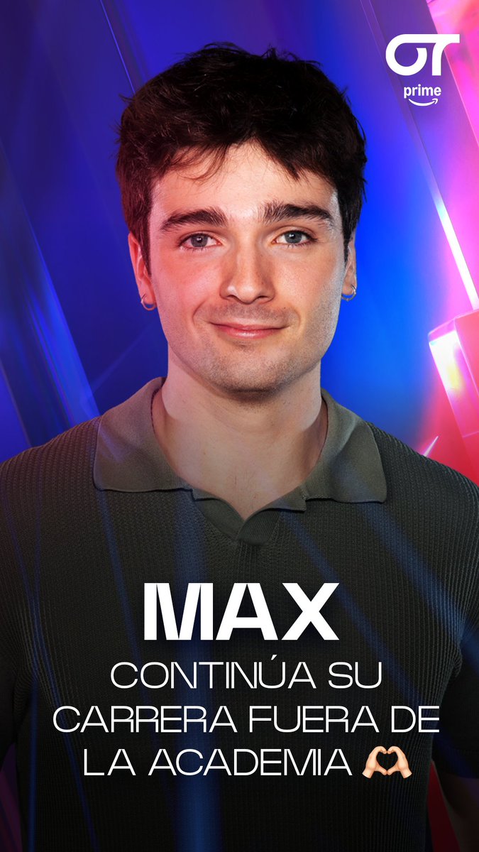 OT_Oficial's tweet photo. El quinto EXPULSADO de Operación Triunfo 2025 es Max 🥺

Max, te deseamos muchísima suerte, t’adorem 💙
Síguelo en @primevideoes 👉🏻 https://t.co/AHPSsseFSq https://t.co/fTrNltMDs4