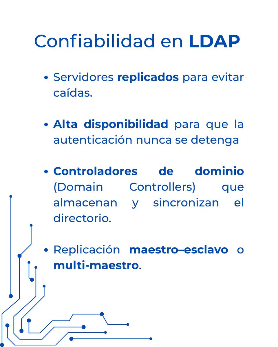 ComunidadIT_UNS's tweet image. 🔐 LDAP: el corazón de la autenticación en red.
Protocolo abierto para gestionar usuarios, grupos y accesos desde un único punto.
✔ Autenticación centralizada
✔ Alta disponibilidad con replicación y controladores de dominio

#LDAP #SysAdmin #InfraestructuraIT #ActiveDirectory