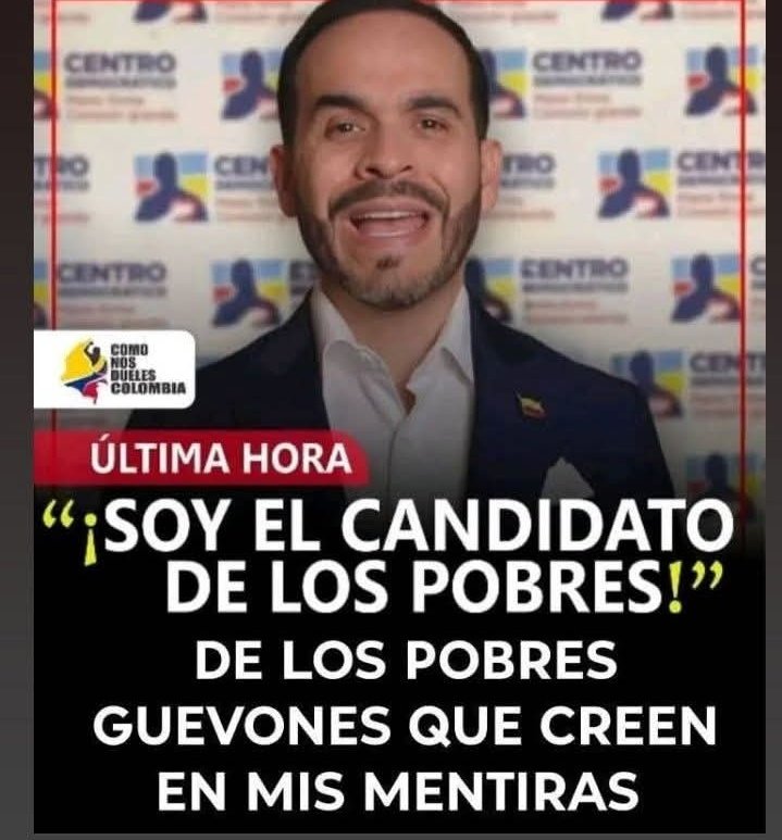 XPost1A's tweet image. El candidato de los uribestias.