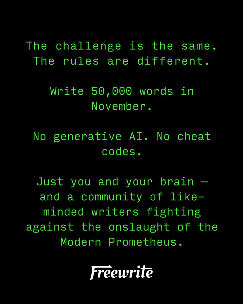 Register for free at nonotwrimo.com 🟢 #writers #nanowrimo #writingchallenge