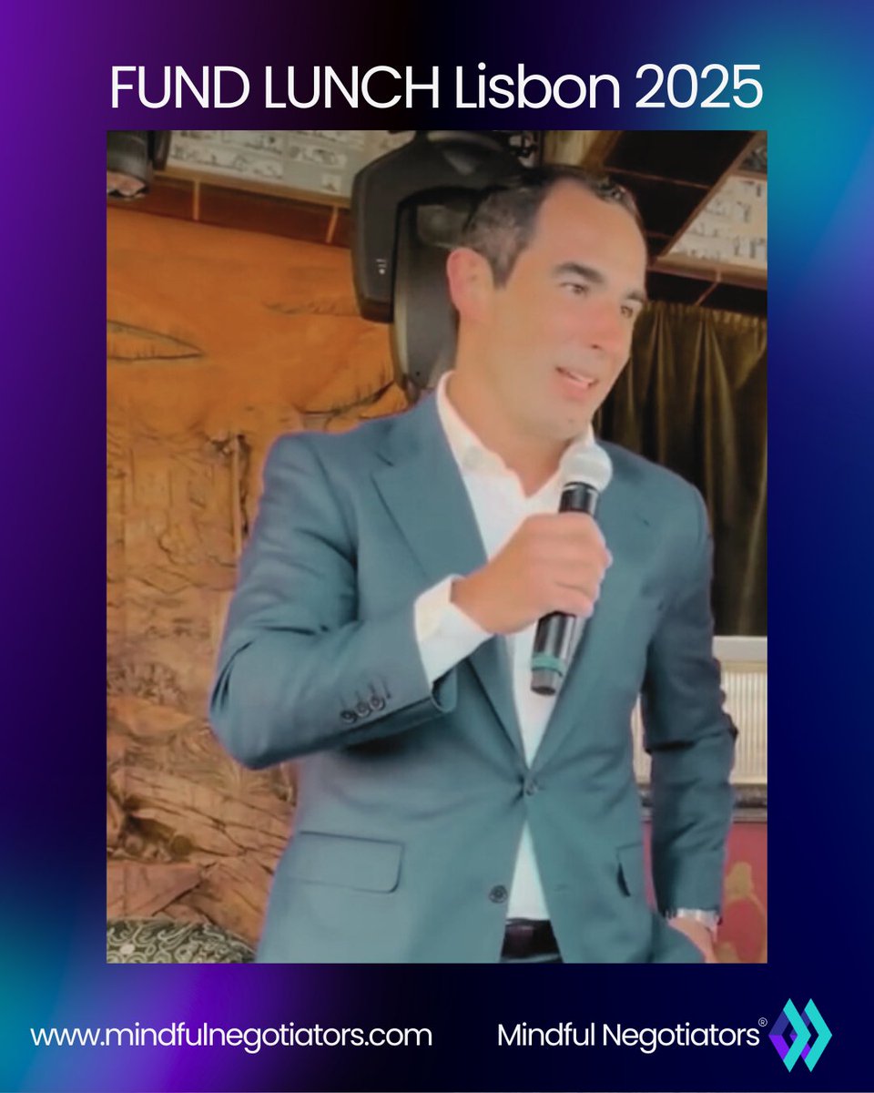 Fund Lunch 2025 in Lisbon.

In this photo, our dear Gonçalo Bastos, the owner of Bacalhau Caxamar, the main sponsor of the Fund Lunch 2025 in Lisbon. 

Stay tuned on how you can join the 2026 event.

#mindfulnegotiators #SocialImpact