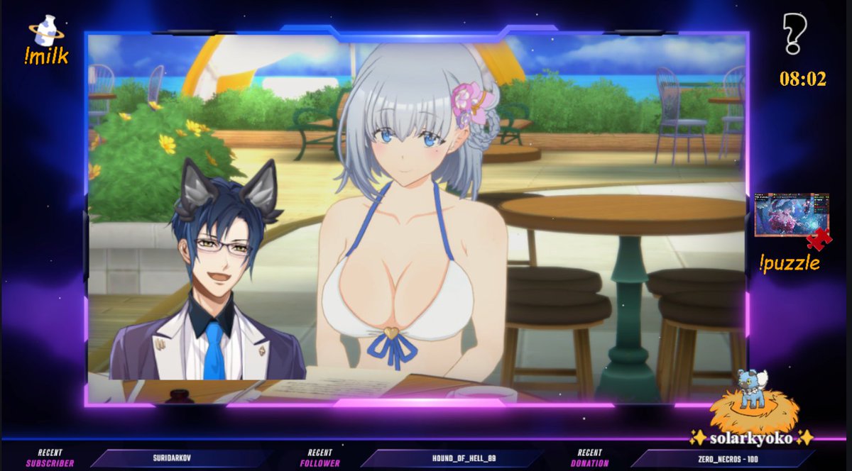 OoJadewolfoO's tweet photo. Now I’ll have to clean my glasses even more often… 💦
Hey @emishadow_rpg - I had to see #Beta in her Summer Bikini skin up close, you know? 😏
Think you top my bday luck on the banner? Prove it. 👀
#VTuber #GERVtuber #EminenceInShadow #AnimeCommunity #VirtualDate #BirthdayLuck https://t.co/CKnY21B1BR