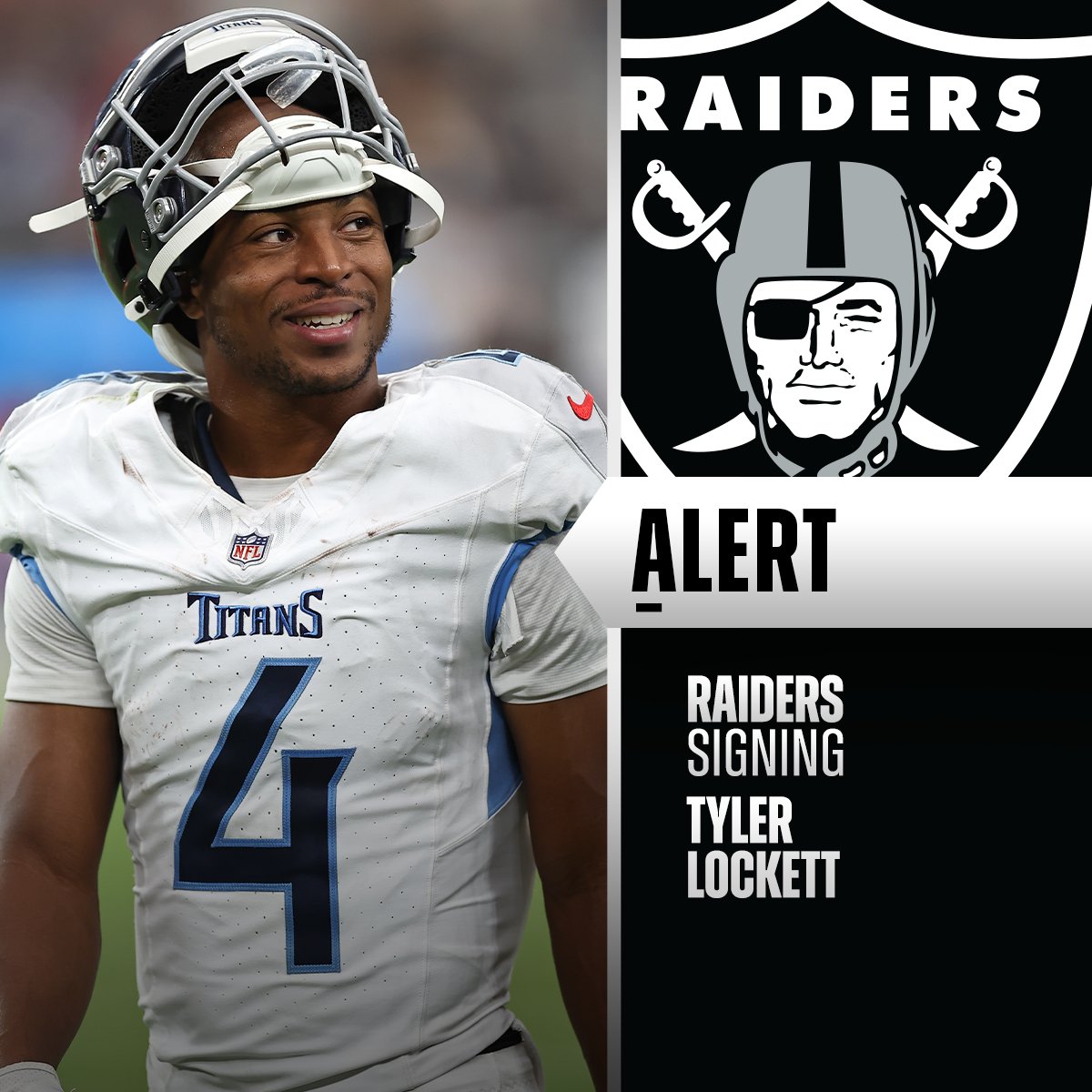 NFL's tweet photo. Raiders sign WR Tyler Lockett. https://t.co/kRSf4SxjC4