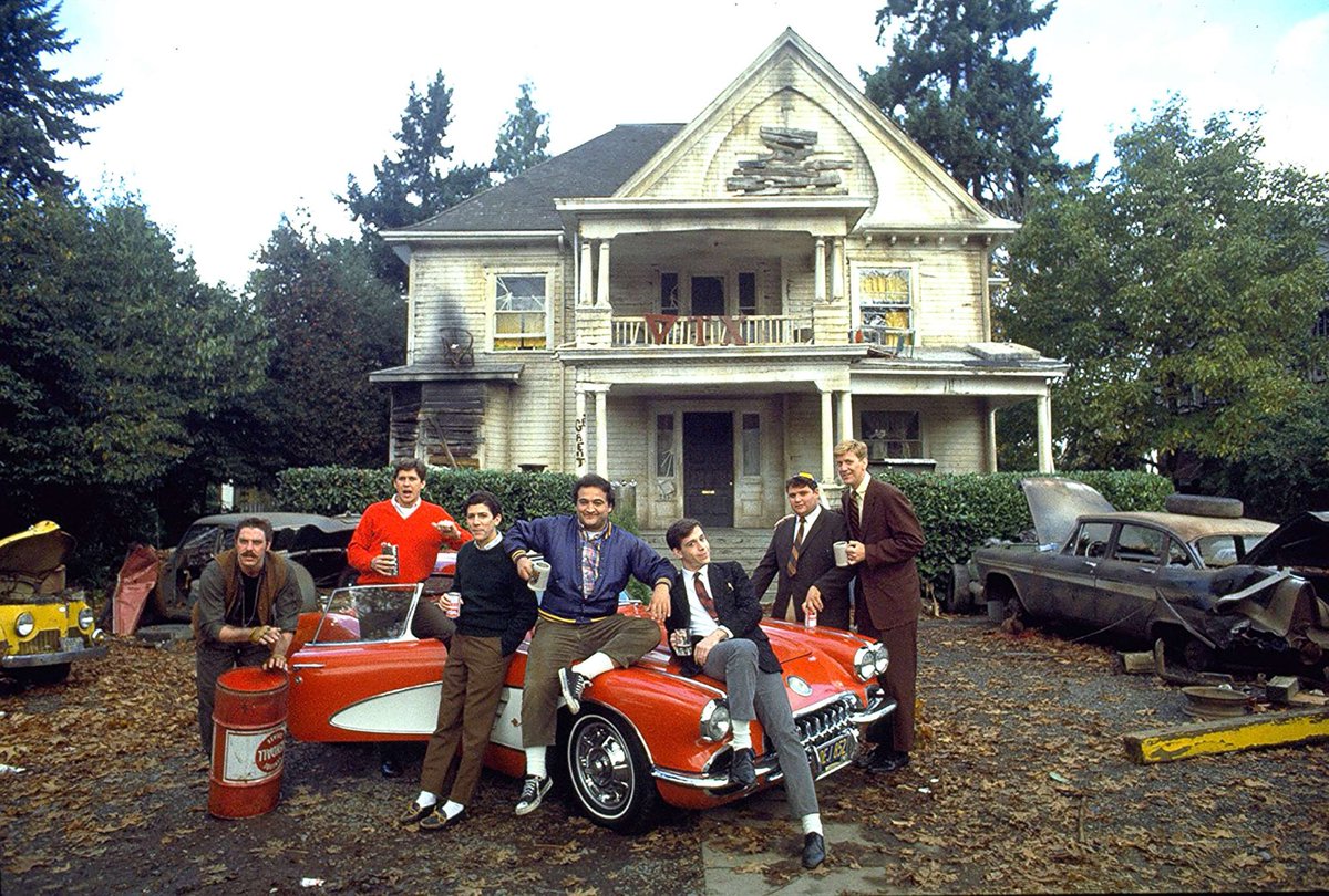 BLASPHEMY! What Google told me about Animal House. While Tim Matheson plays Eric Stratton, the line "We gotta take these bastards. Now we could do it with conventional weapons, but that could take years and cost millions of lives" is actually spoken by John Belushi's character.