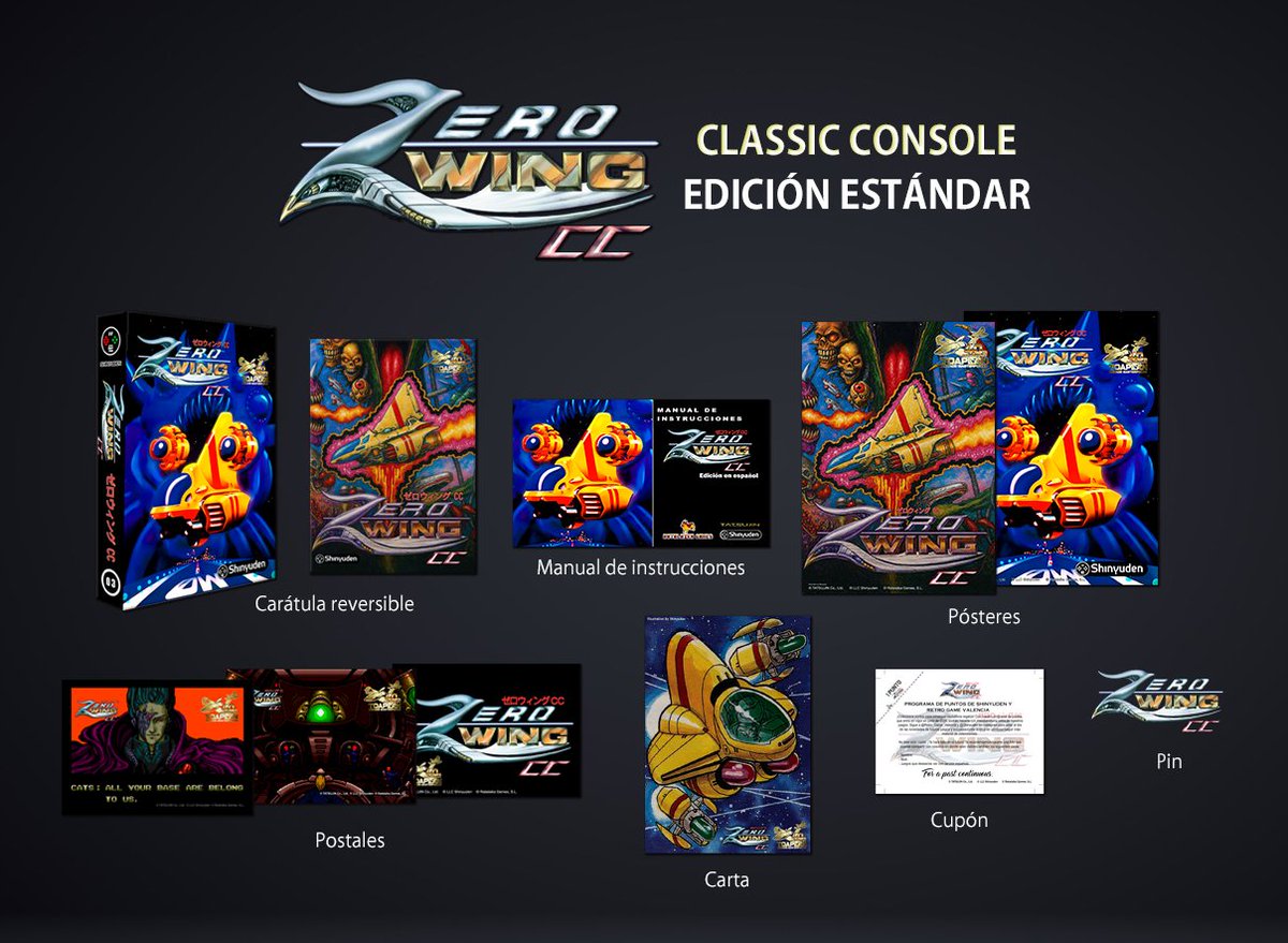 16BitsEra's tweet photo. Zero Wing CC
23 de Diciembre a la venta. YA EN RESERVA EN LA WEB DE SHINYUDEN!
El excelso Matamarcianos de Toaplan volverá a editarse en 2 ediciones brutales!!!

https://t.co/3FCZGMQQtE https://t.co/vWrc7klYsk